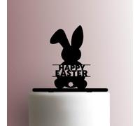 Happy Easter Bunny - Decoración acrílica para tartas de 7 pulgadas de ancho/rosa