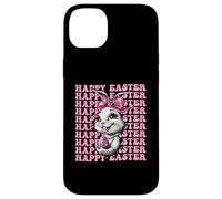 Happy Easter Bunny - Lazo de coqueta con lazo rosa Carcasa para iPhone 14 Plus