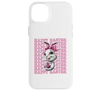 Happy Easter Bunny - Lazo de Coqueta con Lazo Rosa Carcasa para iPhone 14 Plus