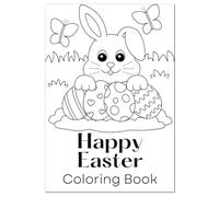 Happy Easter Coloring Book: Cute Easter Coloring and Word Tracing Book for Toddlers and Kids Ages 3-5 | Fun Bunny, Chick, and Easter Egg Activity Book