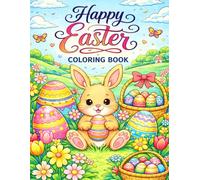 Happy Easter Coloring Book: Easy Coloring Pages, Mazes & Activities for Toddlers and Kids Ages 3-8