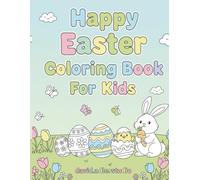 Happy Easter Coloring Book for Kids David Adler: Cute and Simple Easter Coloring Pages for Kids Ages 2-6