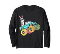 Happy Easter Day Bunny Egg Riding Monster Truck Niños Niños Manga Larga