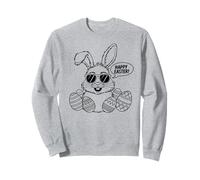 Happy Easter Day Bunny Face Gifts Boys Girl Kids Sudadera