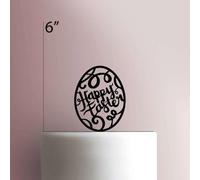 Happy Easter- Decoración acrílica para tartas de 5 pulgadas de ancho/marrón