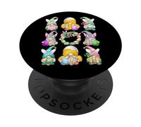 Happy Easter GNOME Graphic For Family Cute Egg Hunting Squad PopSockets PopGrip Adhesivo