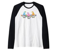 Happy Easter GNOME Lover Egg Hunting Hunter Funny Gnomies Camiseta Manga Raglan