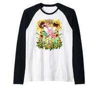 Happy Easter GNOME Mom For Just A Girl Who Loves Sunflower Camiseta Manga Raglan