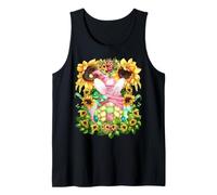 Happy Easter GNOME Mom For Just A Girl Who Loves Sunflower Camiseta sin Mangas