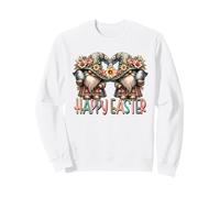 Happy Easter Graphic For Women Men Kids Floral Spring Gnomes Sudadera