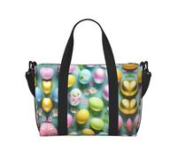 Happy Easter Holiday - Bolsas de viaje versátiles para artículos personales para mujer, espaciosas bolsas de lona para viajes, bolsas de gimnasio para hombres, Negro -, Talla única