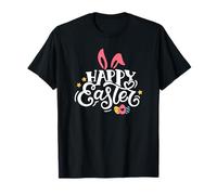 Happy Easter Minimal Bunny Hoppy Design Conejo de Temporada Camiseta