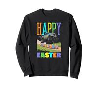 Happy Easter Monster Truck Cool Digger Niños Niños Niños Sudadera