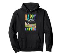 Happy Easter Monster Truck Cool Digger Niños Niños Niños Sudadera con Capucha
