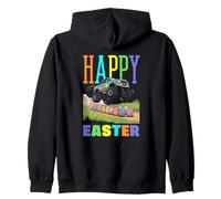 Happy Easter Monster Truck Cool Digger Niños Niños Niños Sudadera con Capucha