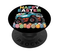 Happy Easter Monster Truck Huevos Decorados para Niños PopSockets PopGrip Adhesivo