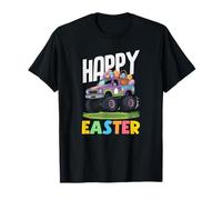 Happy Easter Monster Truck Purple Pickup Basket Huevos Niños Camiseta
