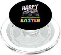 Happy Easter Monster Truck Purple Pickup Basket Huevos Niños PopSockets PopGrip para MagSafe