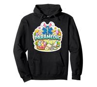 Happy Easter Paramedic EMT EMS Star of Life Bunny Eggs Orejas Sudadera con Capucha
