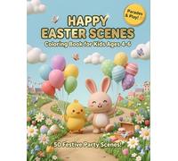 Happy Easter Scenes Coloring Book for Kids: 50 Fun Event-Based Spring Activities and Group Play Designs for Ages 4-6 (TinyJoy Kids Springtime Fun)