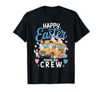 Happy Easter School Bus Crew Bunny Easter Eggs Bus Drivers Camiseta