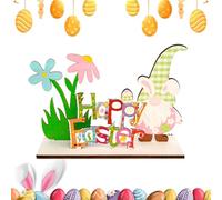 Happy Easter Table Signs, Colorful Happy Easter Garden Flag, Wooden Tabletop Signs, Funny Spring Decor Supplies for Fireplace, Wall, Desktop, Vibrant Easter Decorations for Home, Holiday Signage