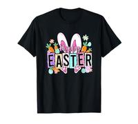 Happy Easter Three Spring Bunny Hoppy Springtime Rabbit Camiseta