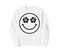 Happy Face Hibiscus Eyes, diseño Floral de Verano Sudadera
