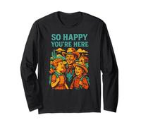 Happy Face So Happy You're Here Linde Women's Back to School Manga Larga