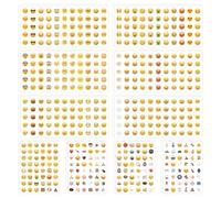 Happy Face Sticker 20 Hojas Emoji Pegatinas, Pegatinas Cara Feliz Nuevo Estilo Pegatinas Emoticono, Ideal para Proyectos Arte y Manualidades para Niños, Obsequios para Fiestas