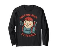 Happy Face Welcome Back To School - Lindo traje de profesor para mujer Manga Larga