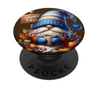 Happy Fall Coffee GNOME with Hot Cocoa Mug and Autumn Vibes PopSockets PopGrip Adhesivo