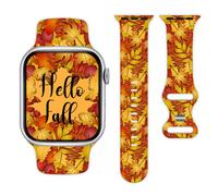 Happy Fall - Correa de reloj de Acciσn de Gracias compatible con Apple Watch de 38 mm, 40 mm, 41 mm, 42 mm, 44 mm, 45 mm, 49 mm, para mujeres y h
