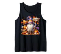 Happy Fall GNOME with Farm Fresh Pumpkins and Autumn Vibes Camiseta sin Mangas