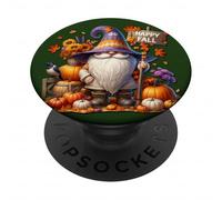 Happy Fall GNOME with Farm Fresh Pumpkins and Autumn Vibes PopSockets PopGrip Adhesivo