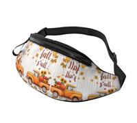 Happy Fall Y'all Bandolera de moda con estampado de calabaza de otoño unisex riñonera de cintura ajustable para turistas - Bolso ligero y resistente al robo para turistas 14 x 35 cm, A18, A18., talla