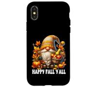 Happy Fall Yall Cozy Autumn Stuff with Fall Pumpkin GNOME Carcasa para iPhone X/XS