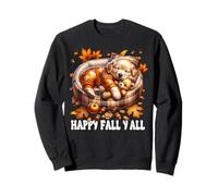 Happy Fall Yall Graphic For Women with Fall Golden Retriever Sudadera