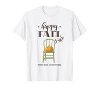Happy Fall Y'all Pumpkin Harvest Autumn Thanksgiving Country Camiseta