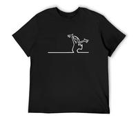 Happy Fashion La Linea The Line Osvaldo Cavandoli TV Unisex 100% Cotton Short-Sleeve T-Shirts Black M
