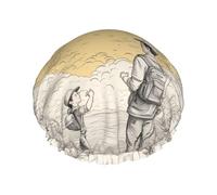 Happy Fathers Day by Son - Gorro de ducha reutilizable para mujer, doble capa impermeable, esencial para el tratamiento del cabello