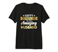 Happy Father's Day to My Amazing Husband, diseño de Esposa Camiseta Premium