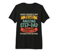 Happy Father's Day To My Amazing Step Dad Funny For Daddy Camiseta Premium