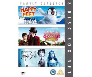Happy Feet/Charlie And The Chocolate Factory/Corpse Bride [Edizione: Regno Unito] [Reino Unido] [DVD]