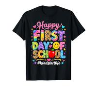 Happy First Day Tie Dye Leopard Teacher Back To School Camiseta