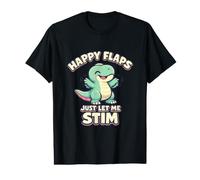 Happy Flaps Just Let Me Stim Funny Autism Conciencia Obsceno Camiseta gráfica económica
