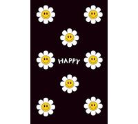 Happy Flower Notebook: Smiley Daisy Design | 5x8 Lined Journal 103 Pages