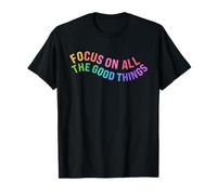 Happy Focus On All The Good Things Rainbow Camiseta