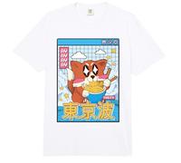 Happy Fox Comer Ramen Vaporwave Estética Anime Kawaii Fox Comfort Colors Adult Heavyweight T-Shirt