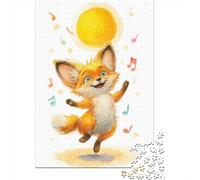 Happy Fox Illustration Puzzles Imposible,desafío para Adultos Juego Educativo 1000 Piezas Obra De Arte De Juego De para Adultos, Regalos A Partir De 14 Años 70x50cm/1000pcs
